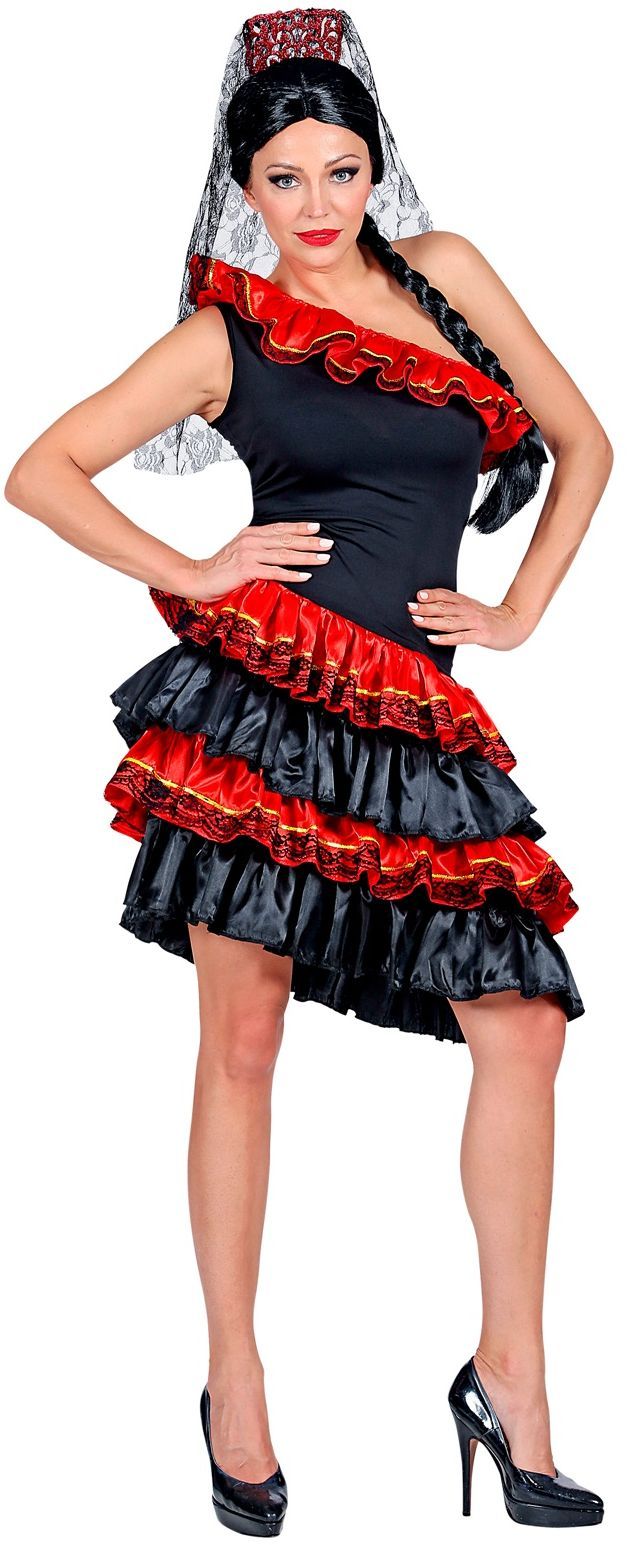 Spaanse Señorita jurk met hoofdstuk dames