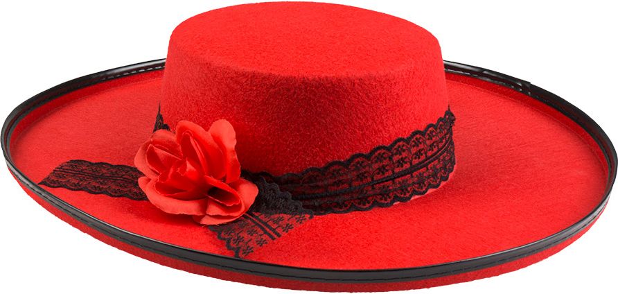 Spaanse senorite hoed rood