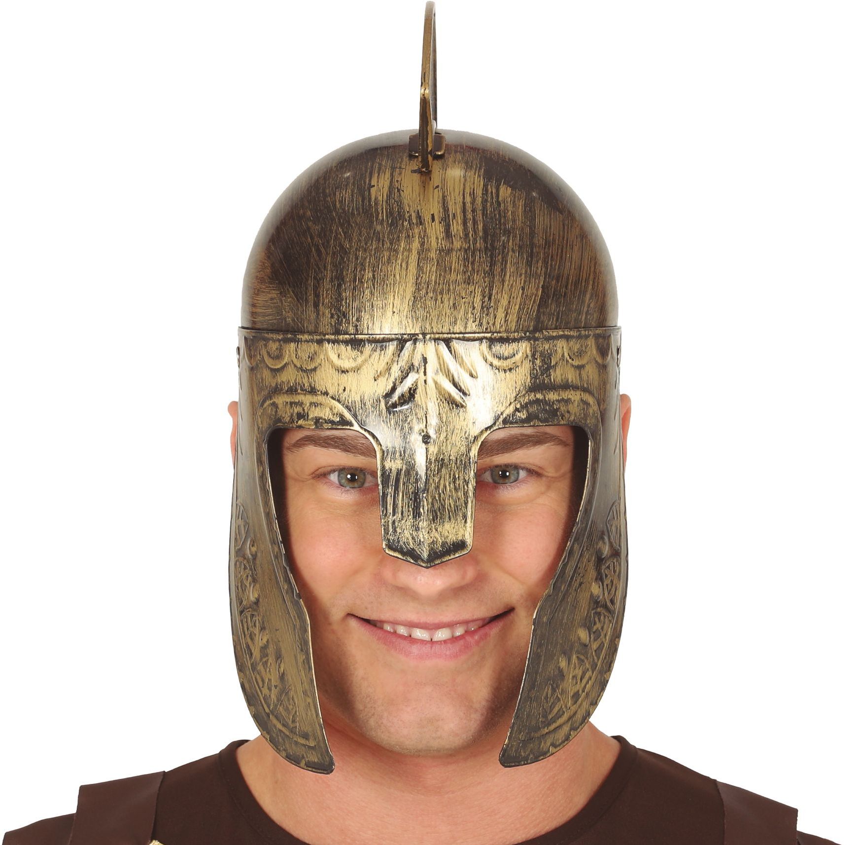 Spartaanse gouden helm