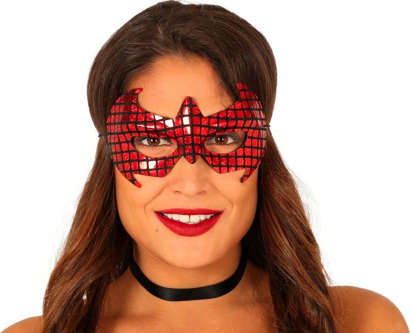 Spiderman oogmasker rood