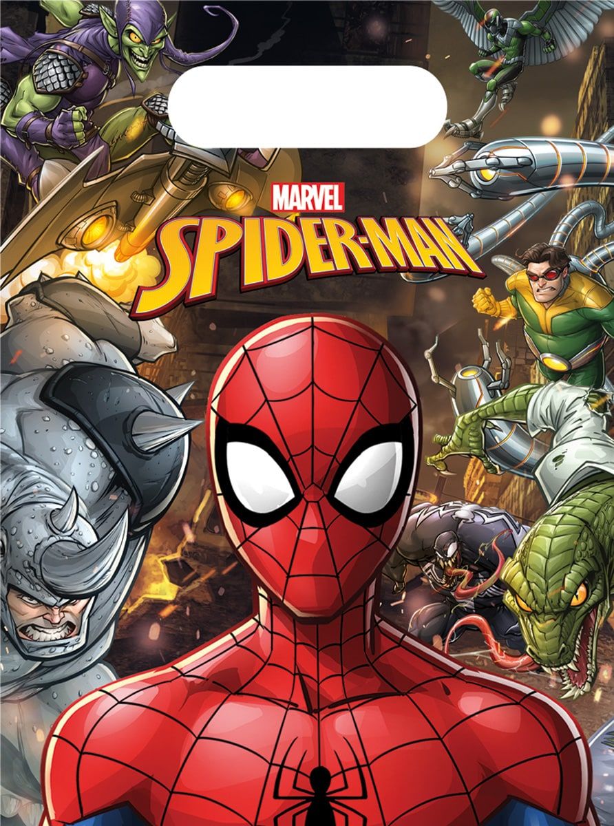 Spiderman team verjaardag uitdeelzakjes 6 stuks