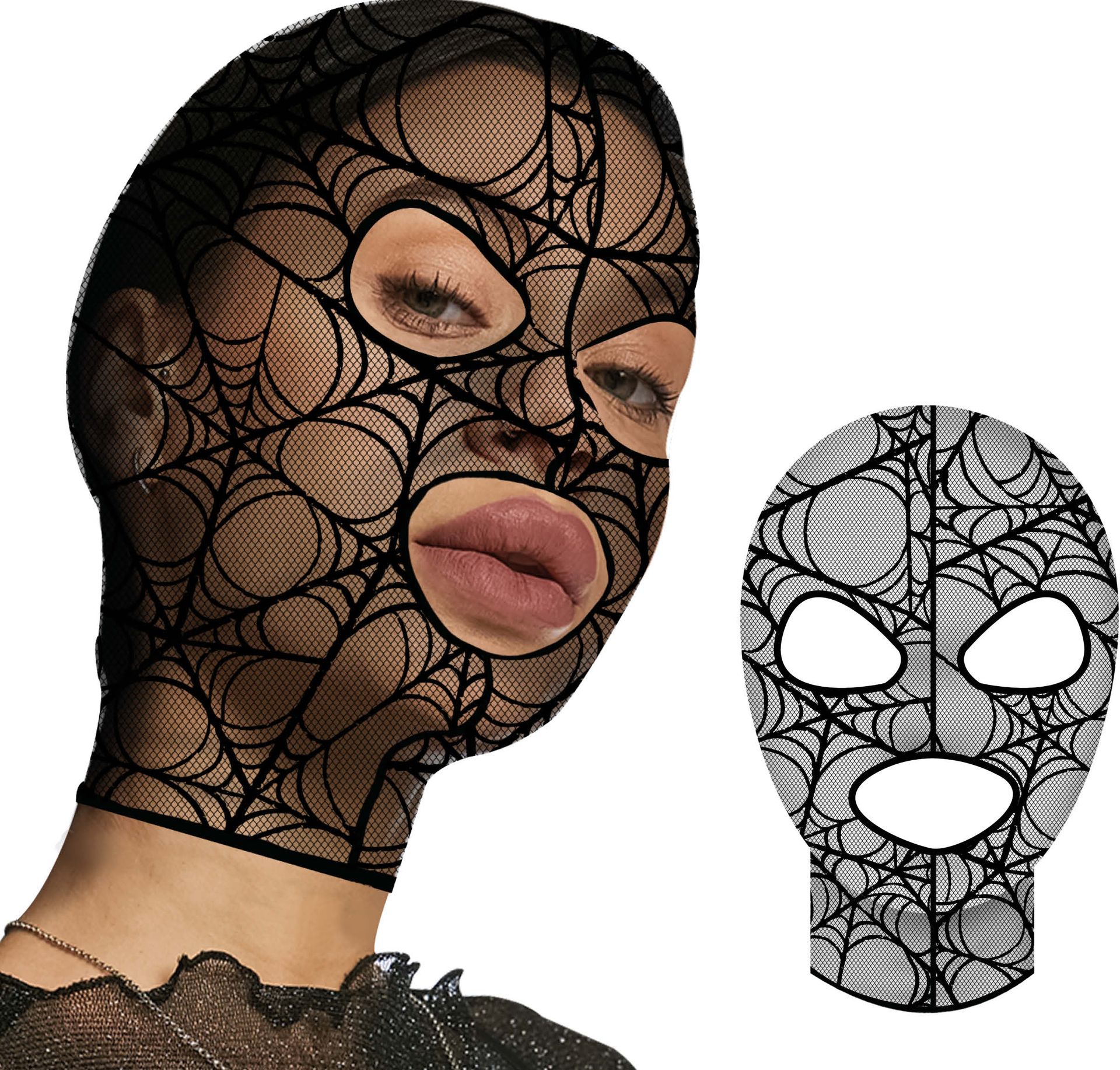 Spinnenweb Kant Stof Masker