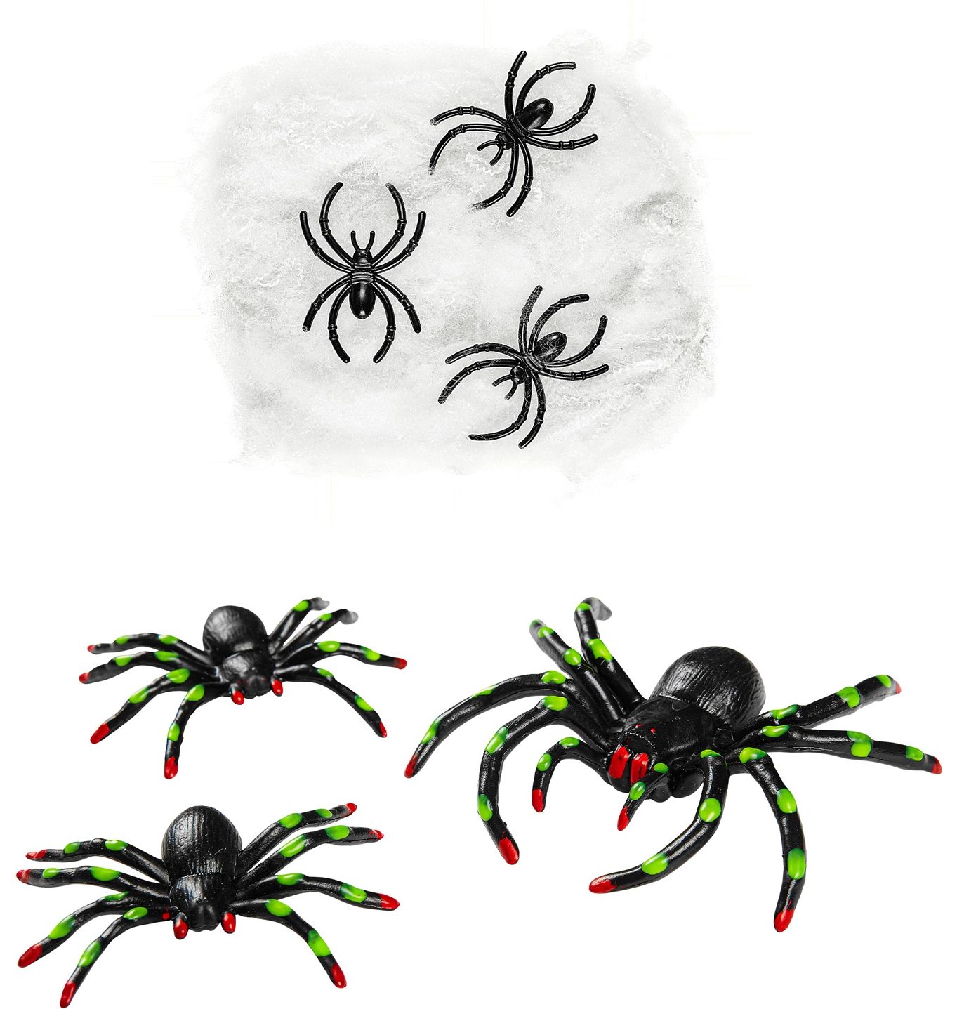 Spinnenweb met spinnetjes decoratie halloween