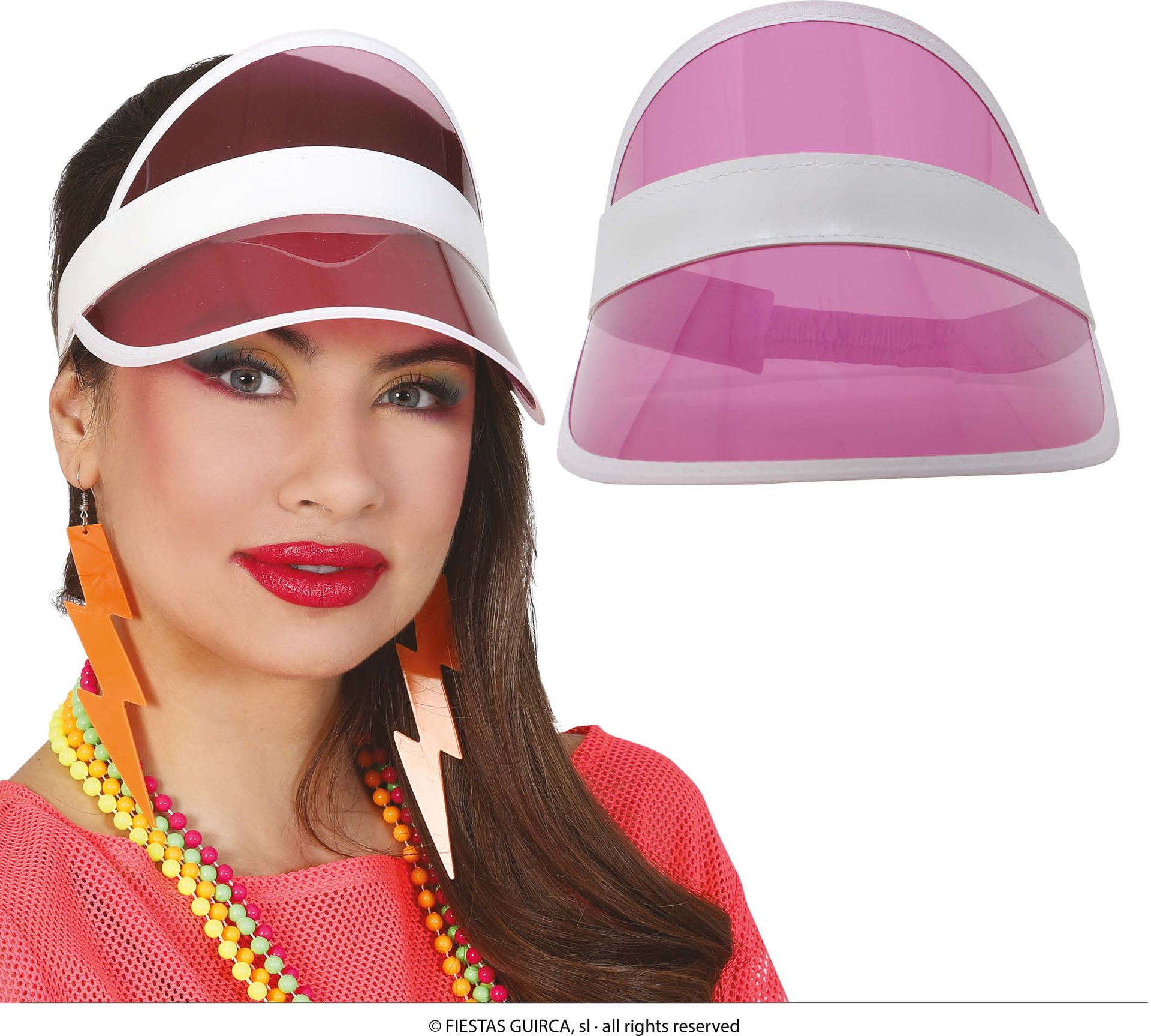 Sportieve Zonneklep 80's Roze