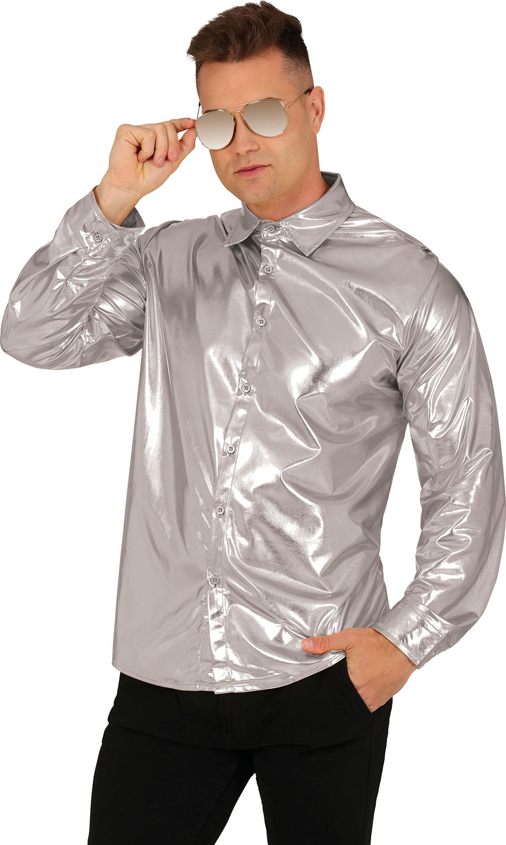 Sprankelend Goud Nieuwjaars Disco Shirt