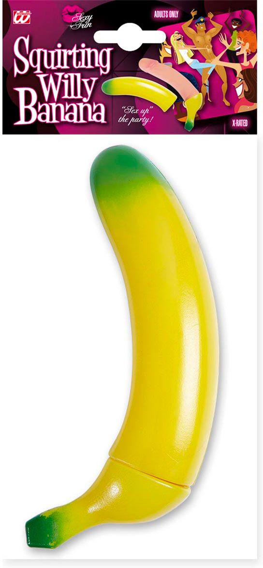 Spuitende piemel banaan