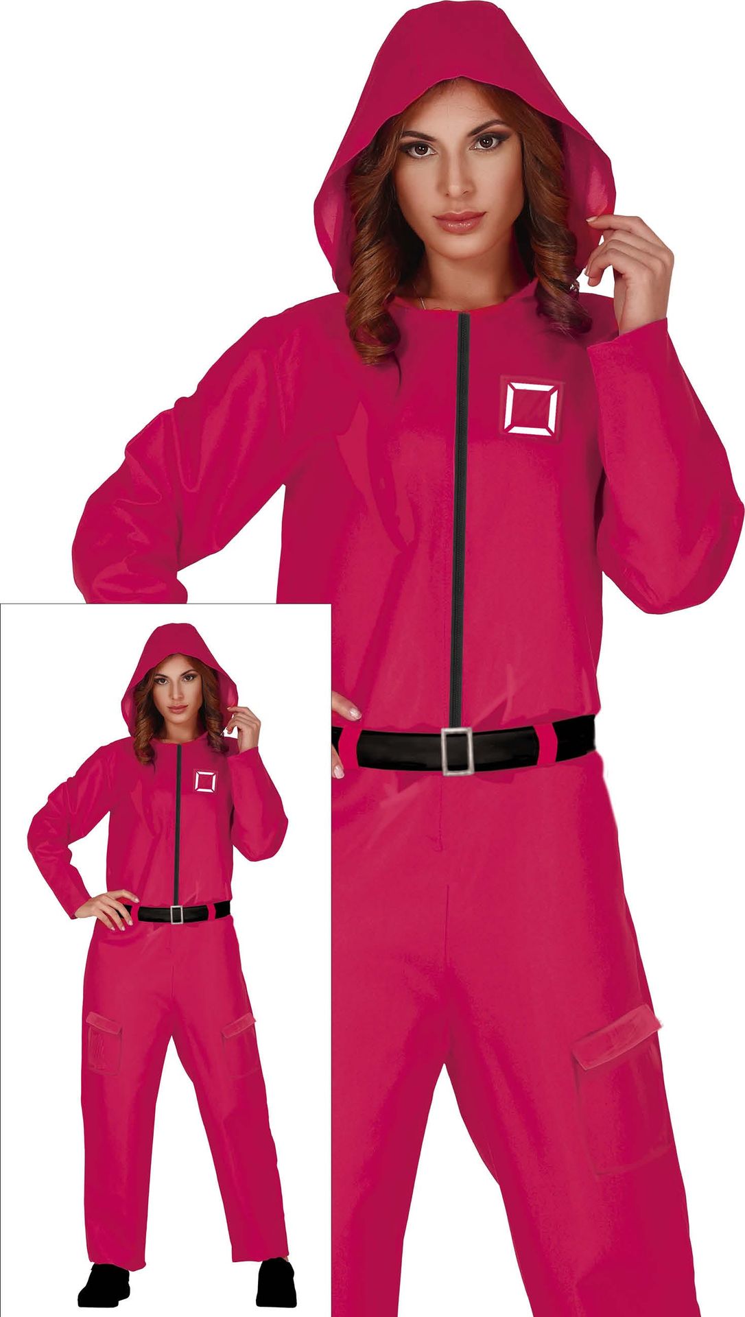 Squid Game bewaker pak roze vrouwen