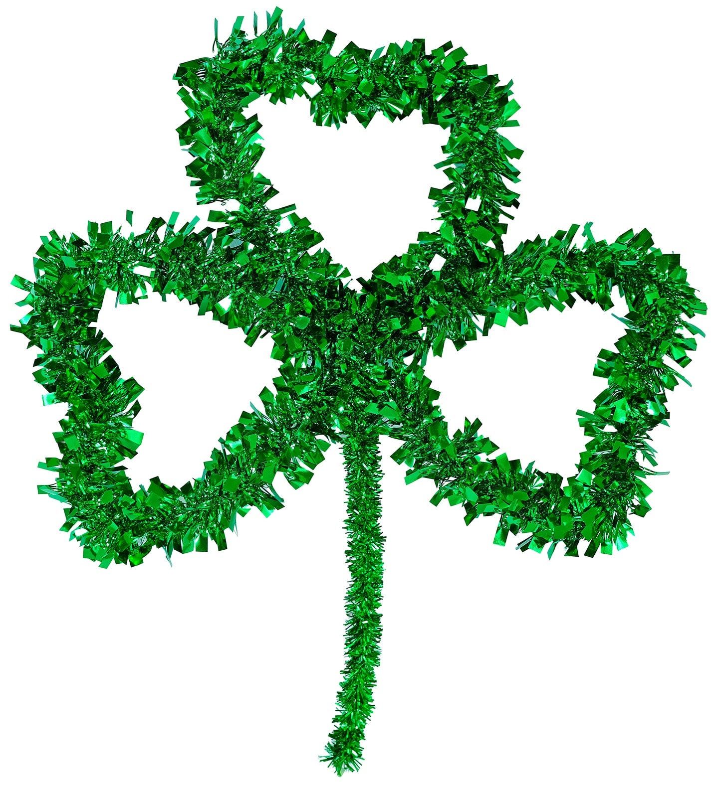 St Patricks Day Groene Tinsel Shamrock Wanddecoratie