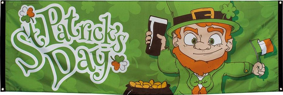 St. Patricksday thema banner leprechaun