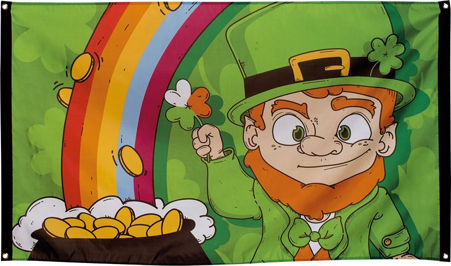 St. Patricksday thema vlag leprechaun