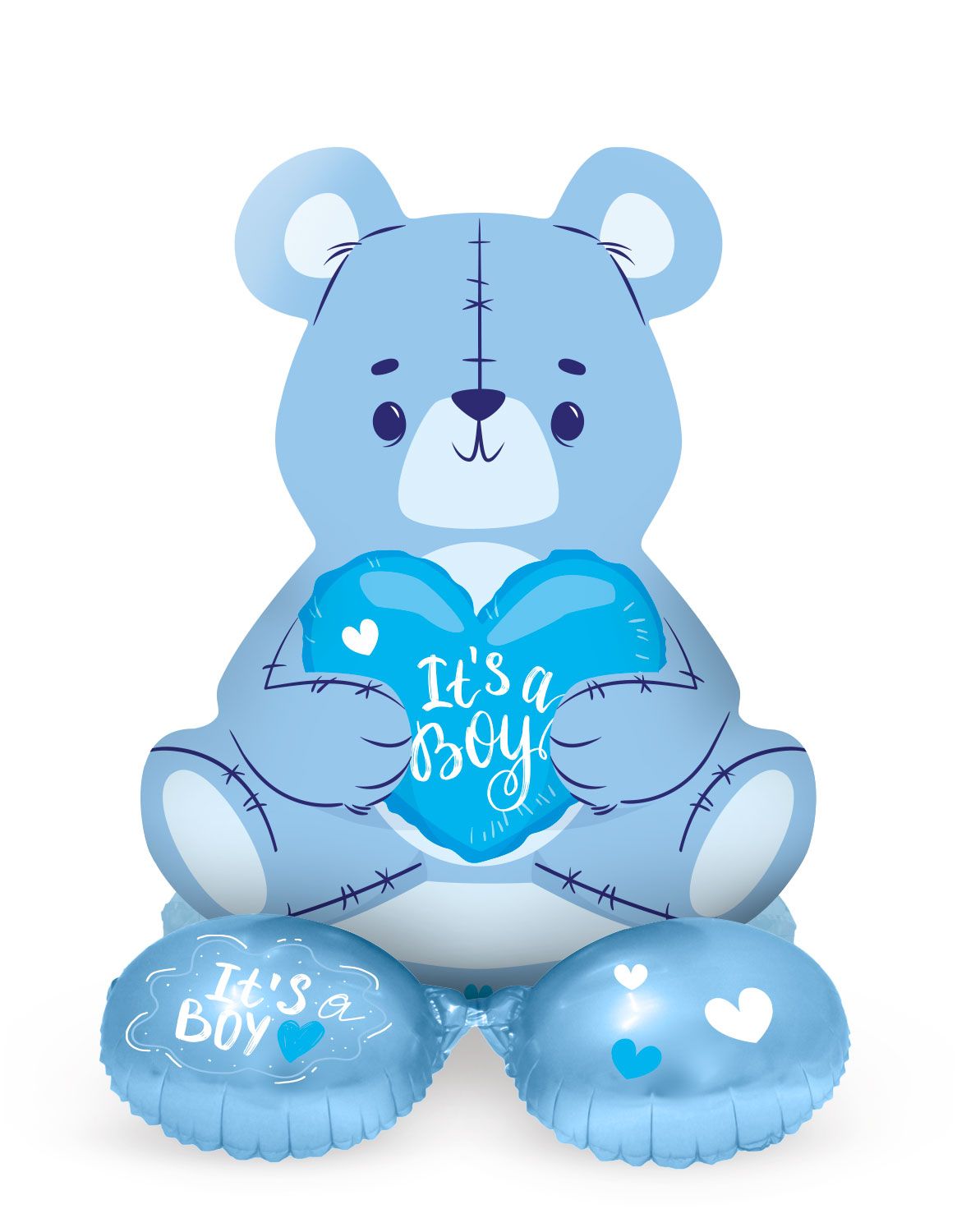 Staande folieballon beer its a boy 61cm