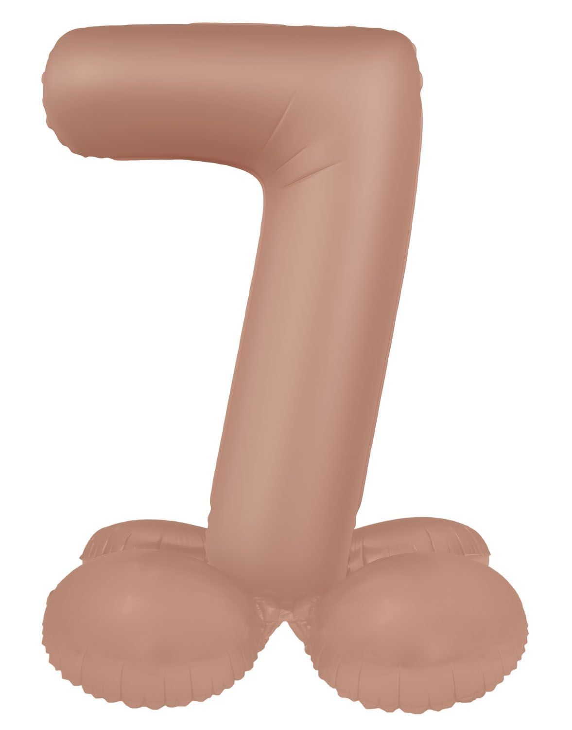 Staande Folieballon Cijfer 7 Lichtroze 72Cm
