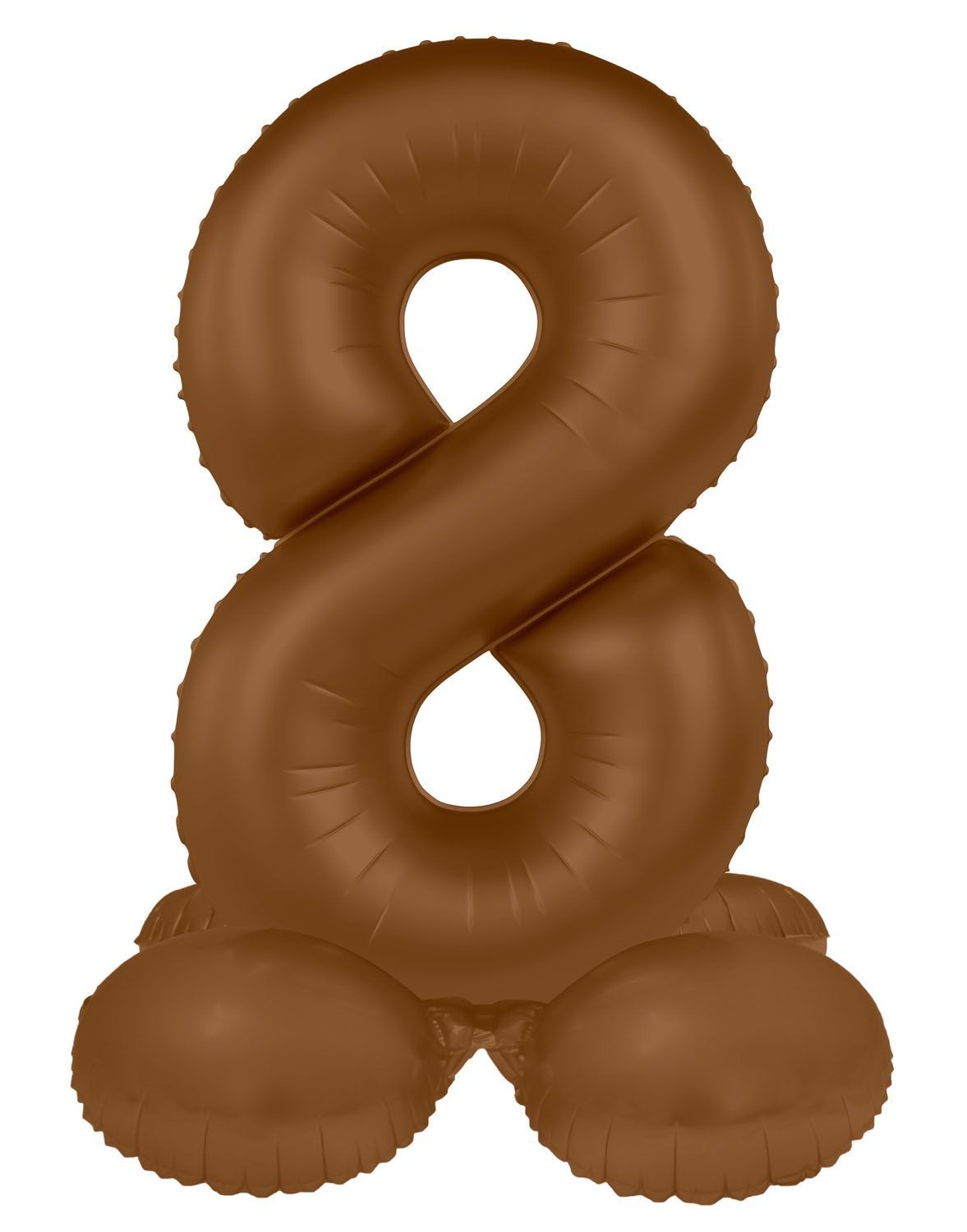 Staande Folieballon Cijfer 8 Bruin 72cm