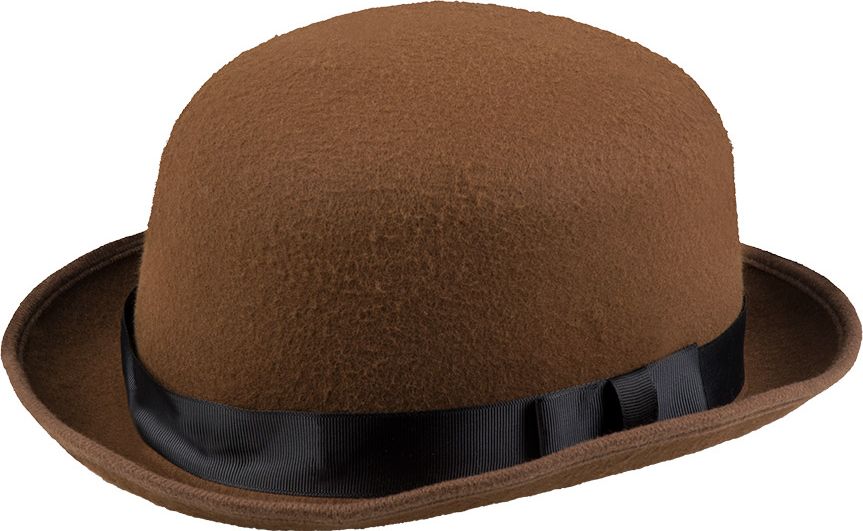 Steampunk bowler hoed bruin