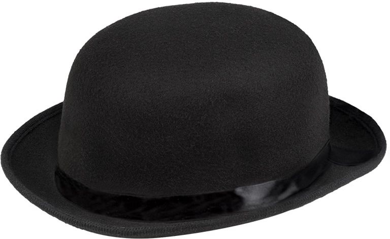 Steampunk bowler hoed zwart