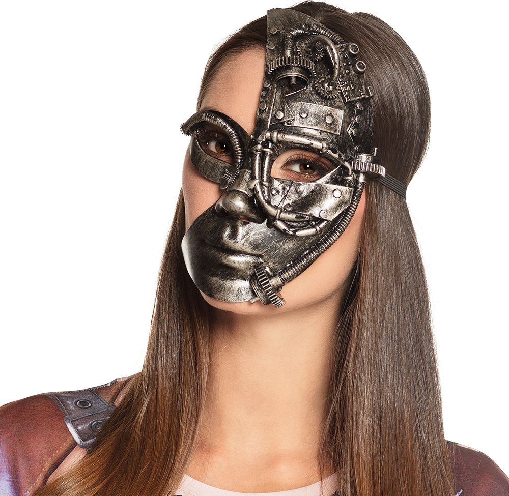 Steampunk halfmasker luxe