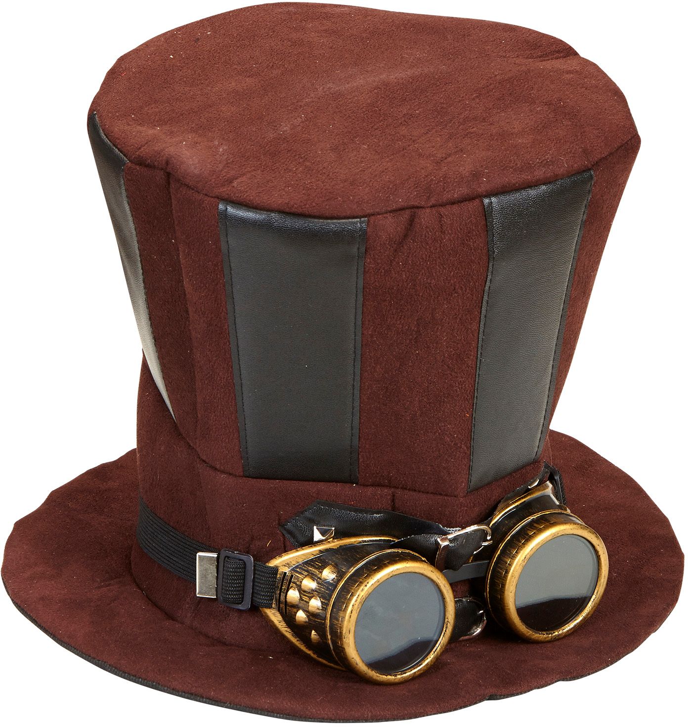 Steampunk hoge hoed met bril