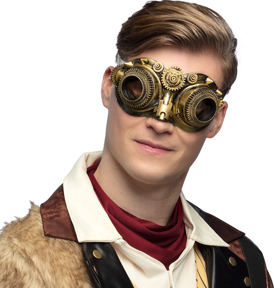 Steampunk Oogmasker Goud