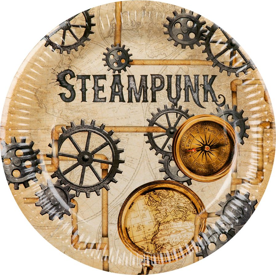 Steampunk thema bordjes 6x