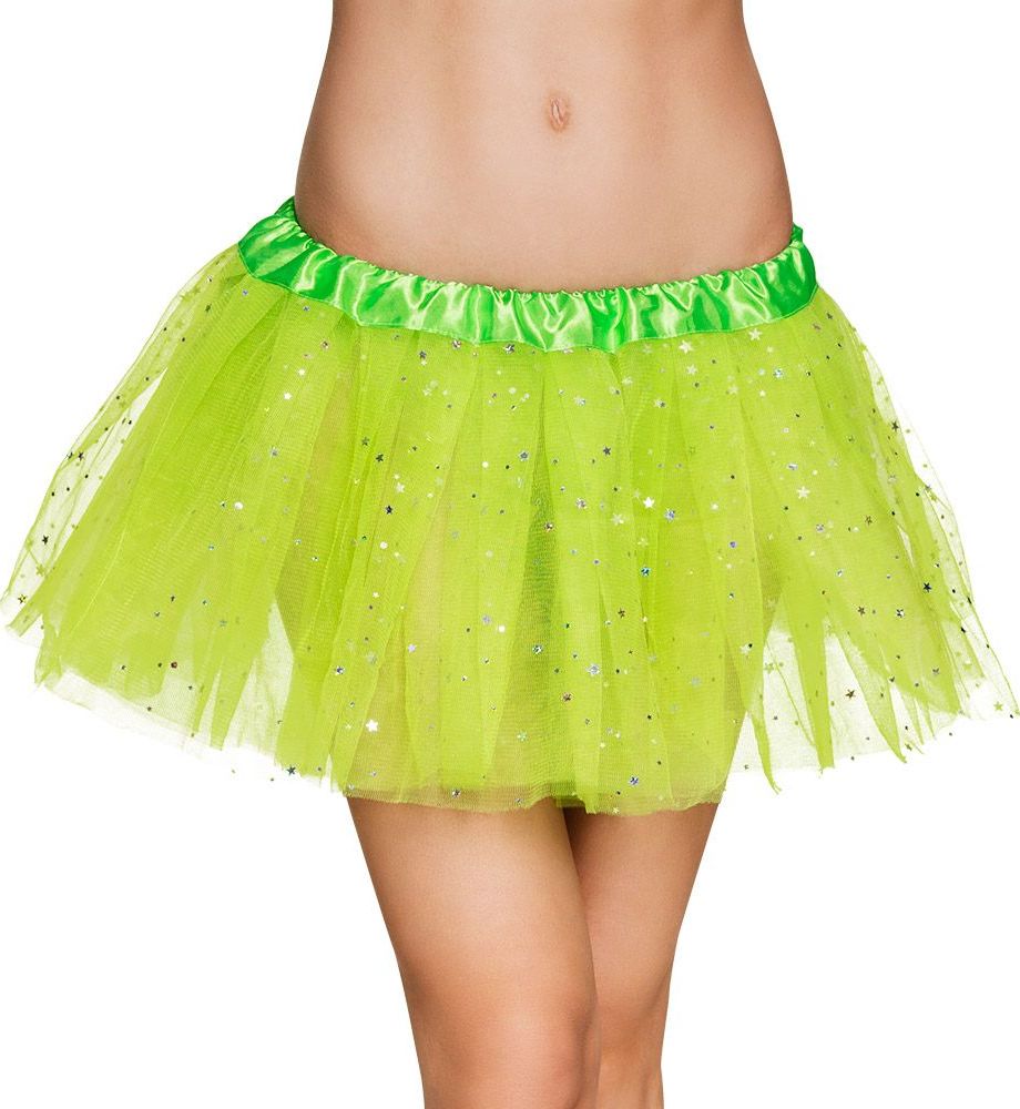 Sterretjes tutu neon groen dames