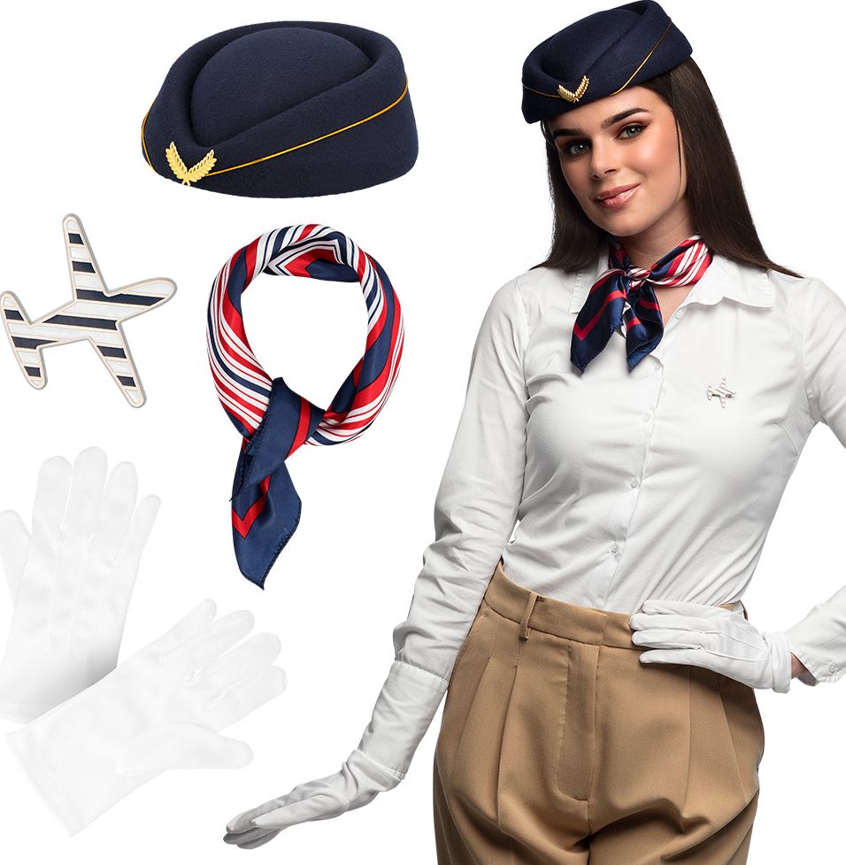 Stewardess Accessoireset 4-delig