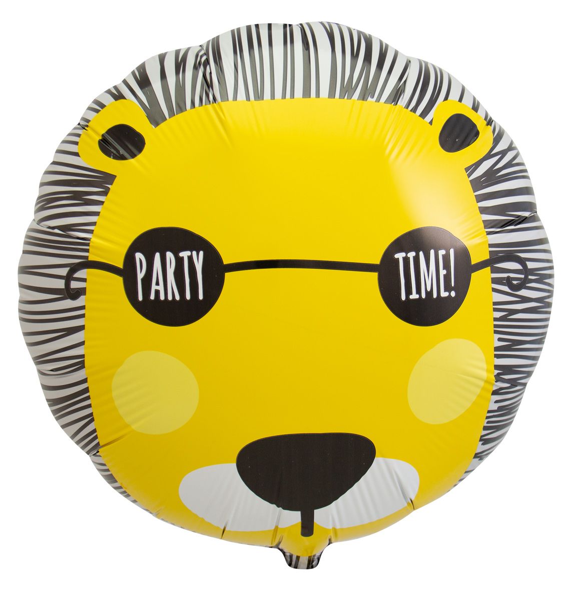 Stoere leeuw party time folieballon