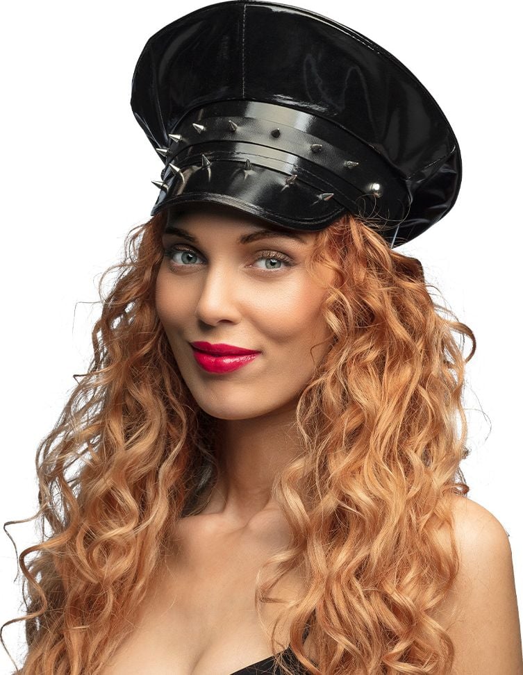Stoere Zwarte Pet met Spikes