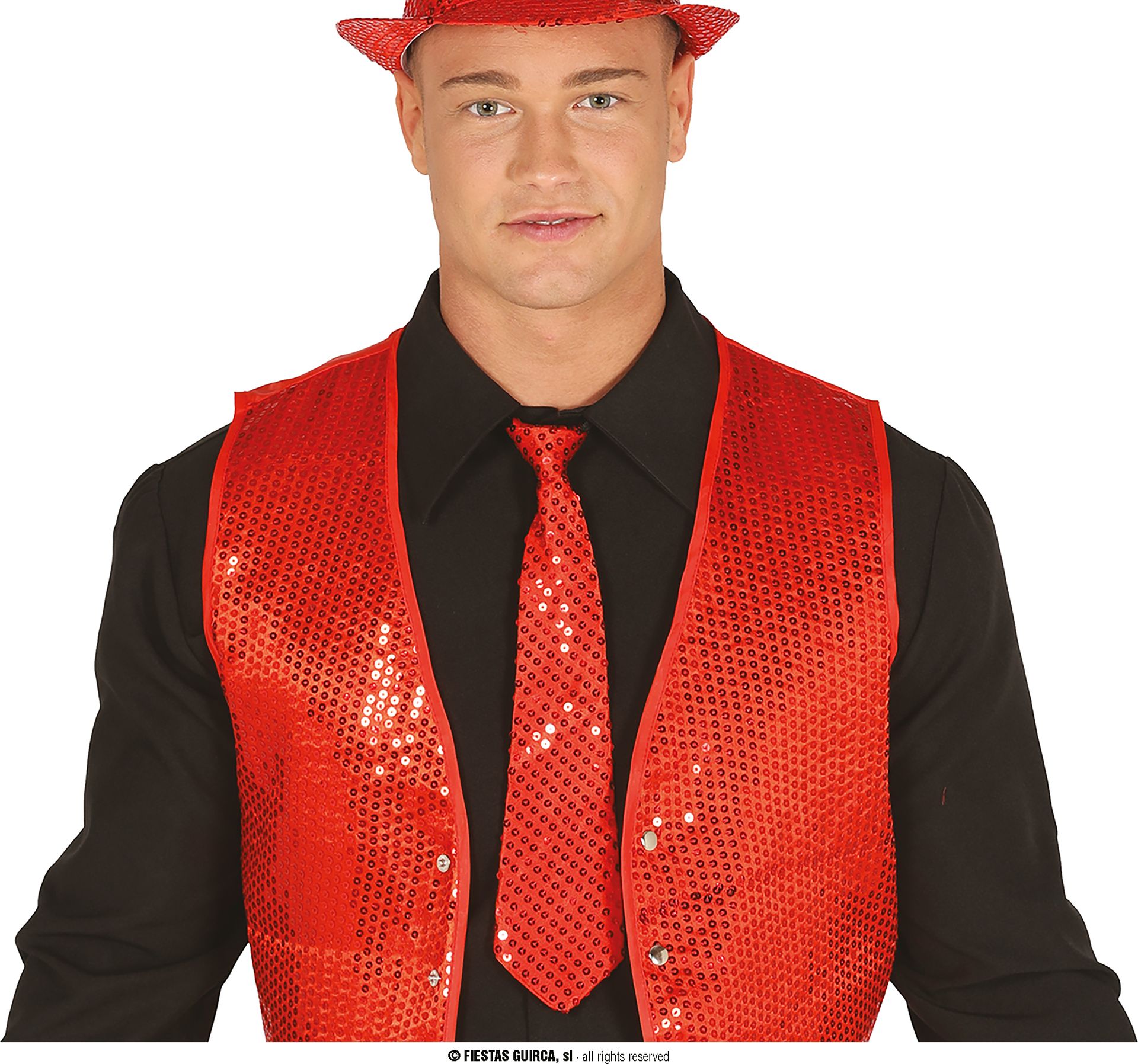 Stropdas pailletten rood