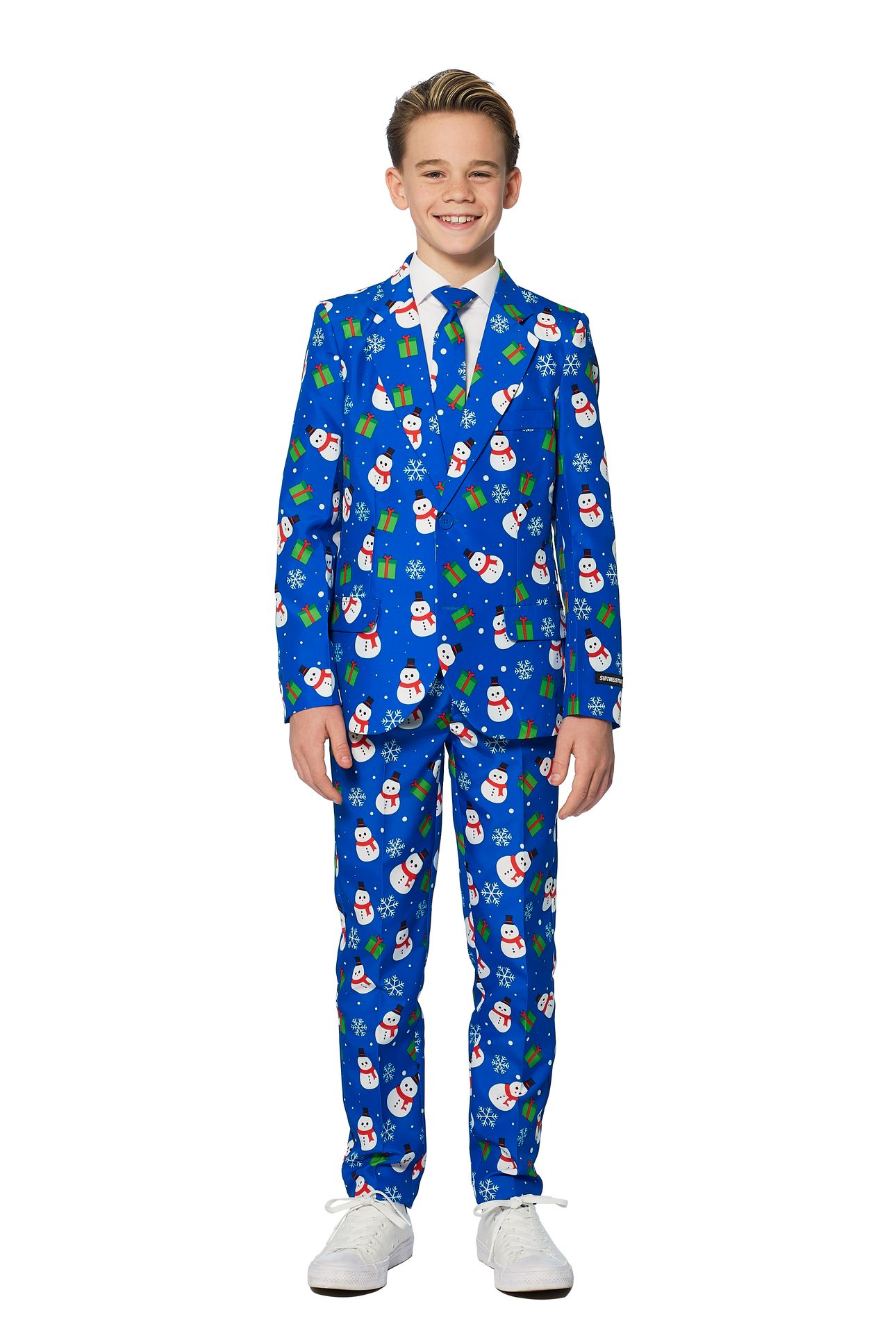 Suitmeister Christmas Blue Snowman pak jongens