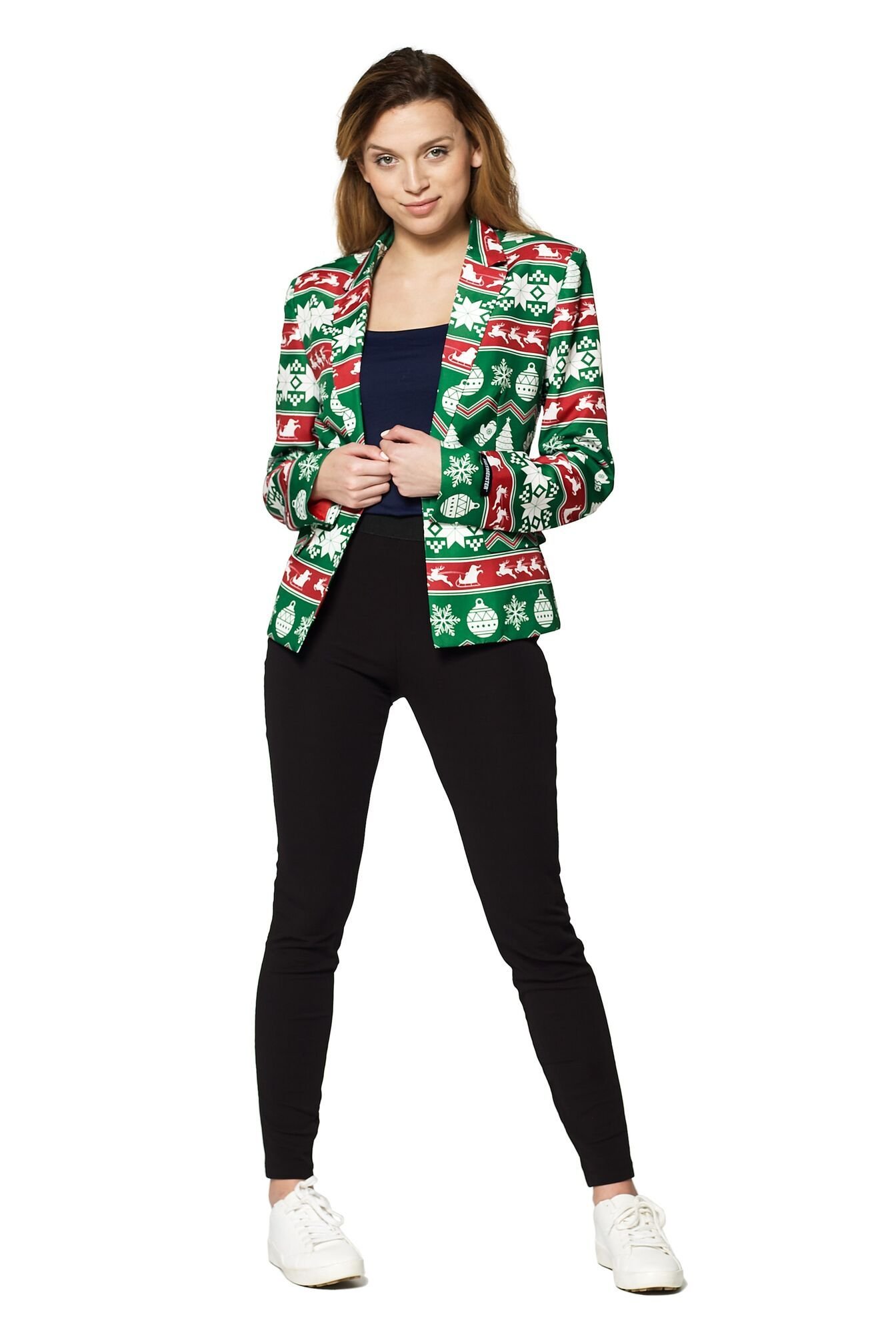 Suitmeister Christmas Green Nordic colbert dames