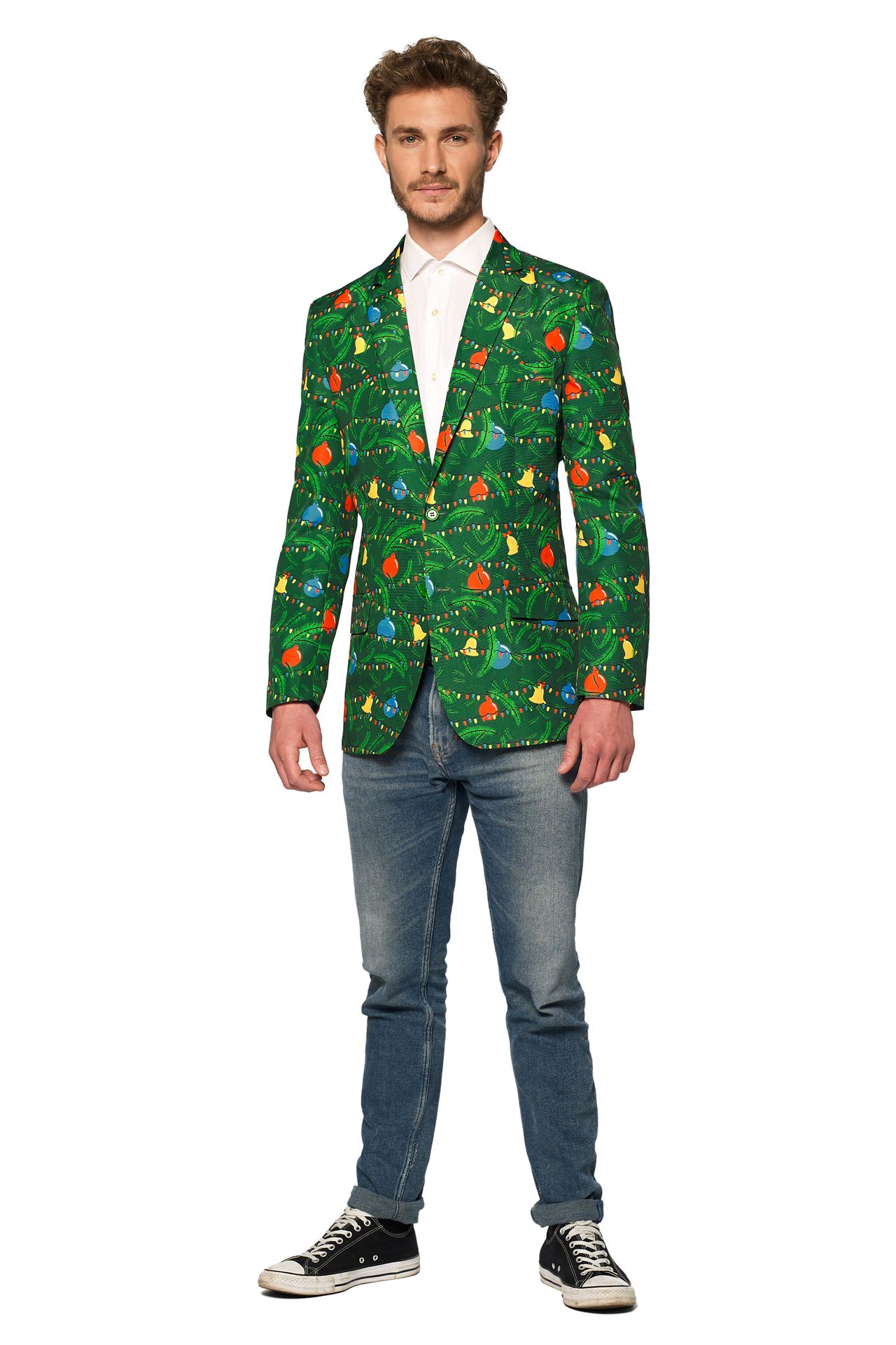 Suitmeister Christmas Green Tree Light Up blazer