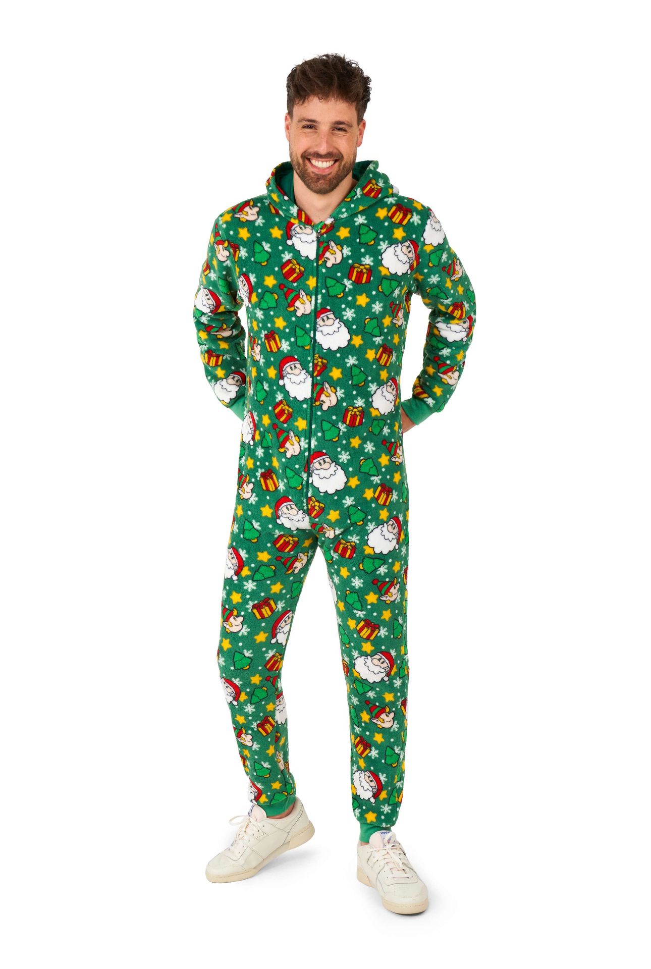Suitmeister Men's Onesie Santa Elves Groen