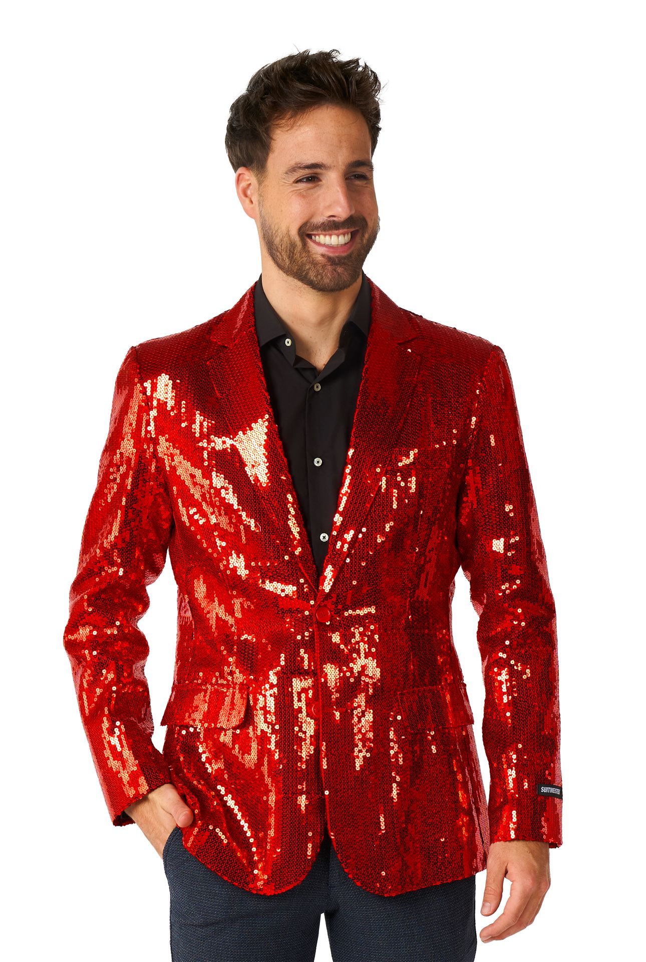 Suitmeister Sequins blazer rood