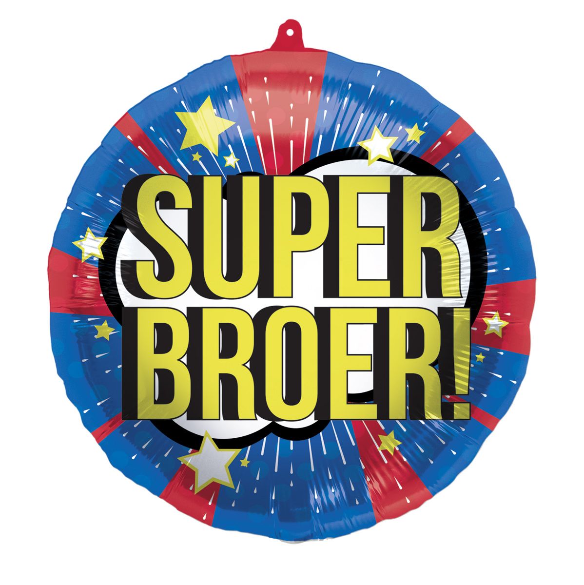 Super broer rood blauw folieballon