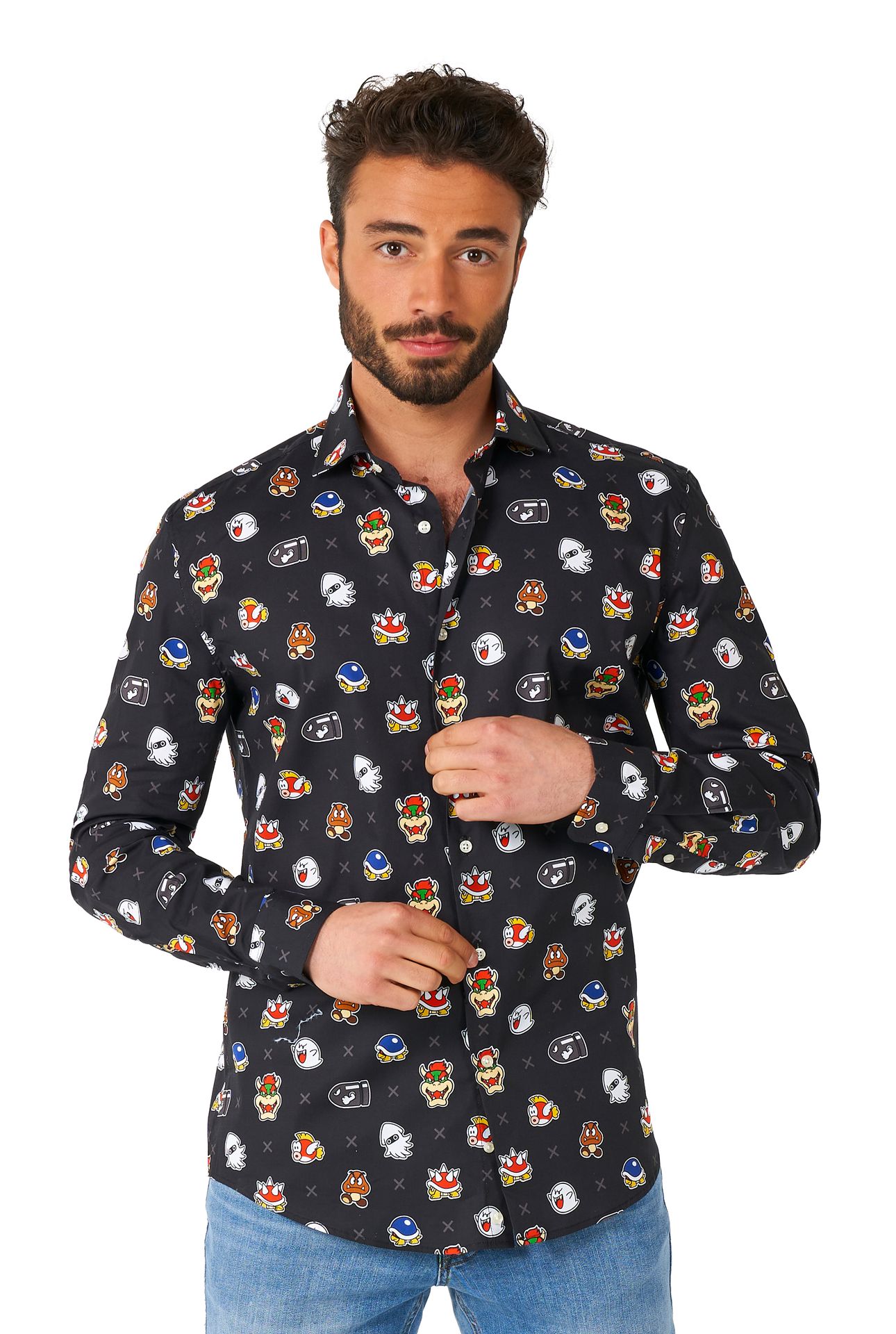 Super Mario Bad Guys shirt Heren Opposuits