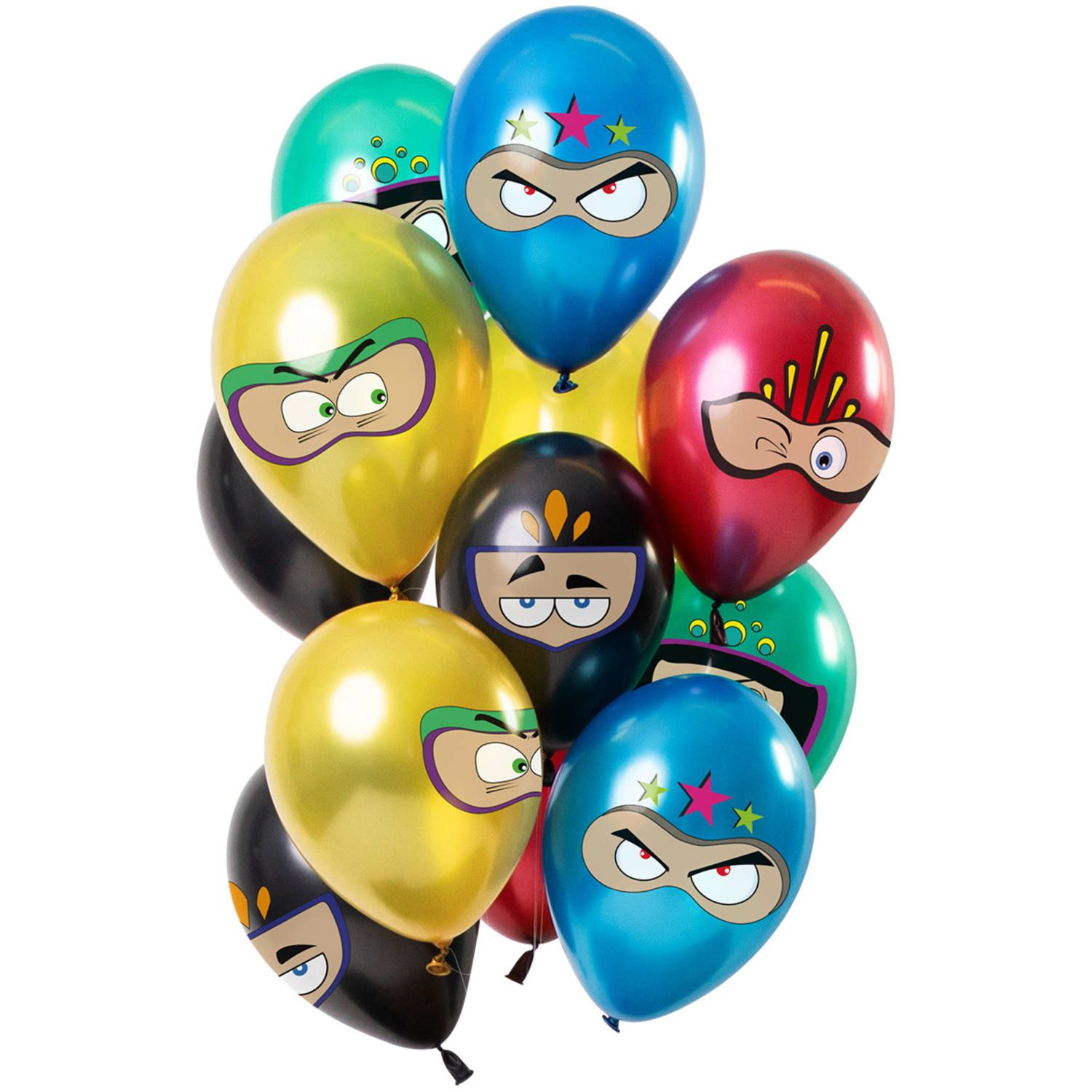 Superhelden metallic ballonnen 12 stuks