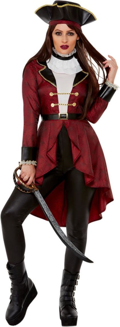 Swashbuckler Piraten Kostuum Vrouwen Rood
