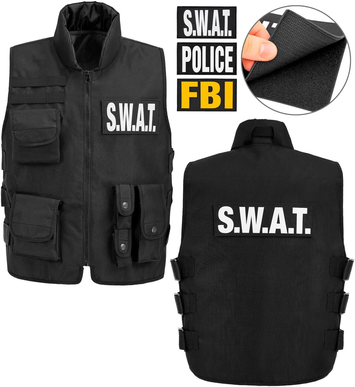 SWAT FBI Politie Vest Zwart Kind