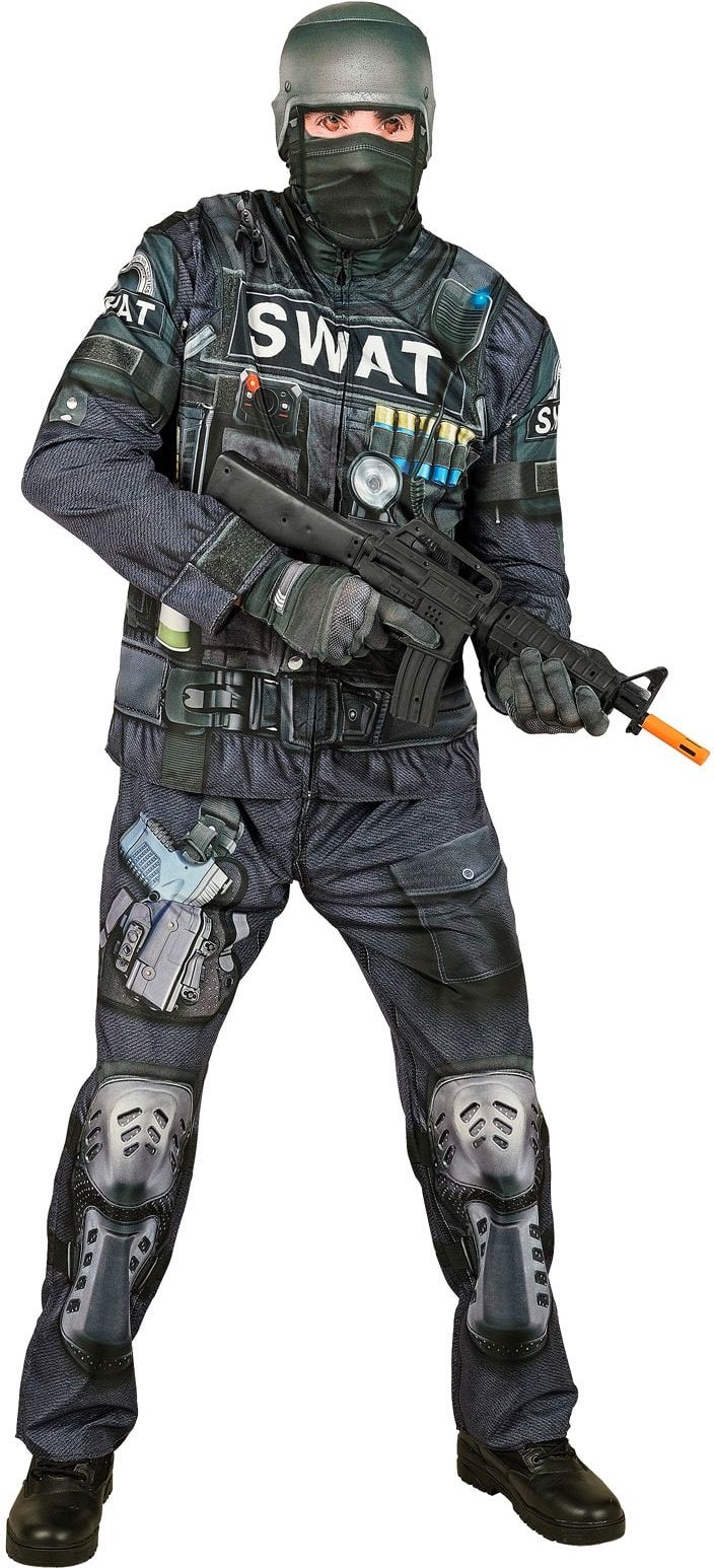 Swat Politie Gemaskerde Outfit Mannen