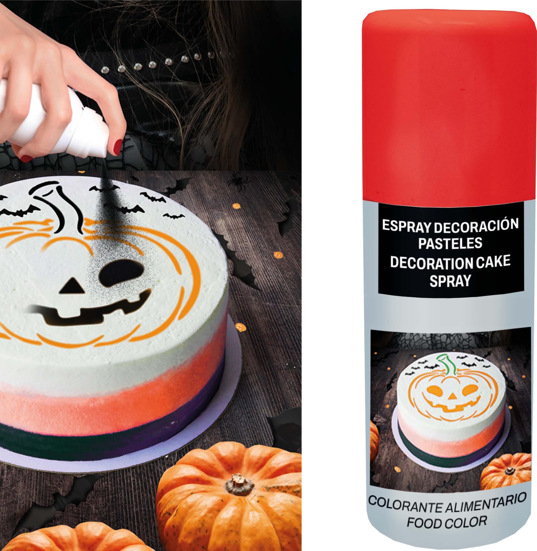 Taart decoratiespray rood 100 ml