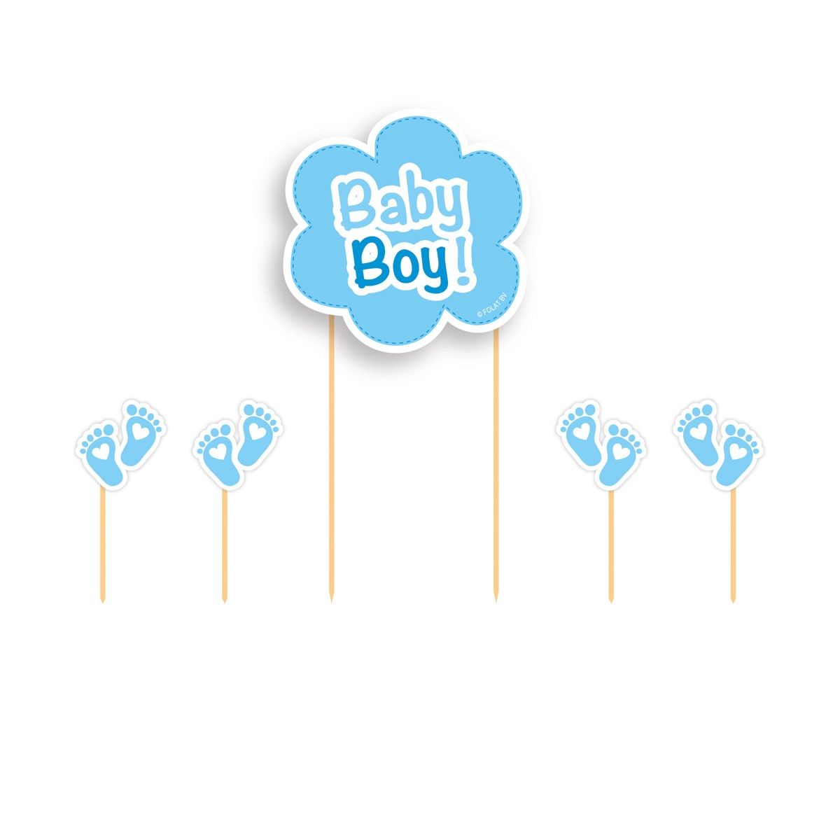 Taartdecoratie geboorte babyshower jongen