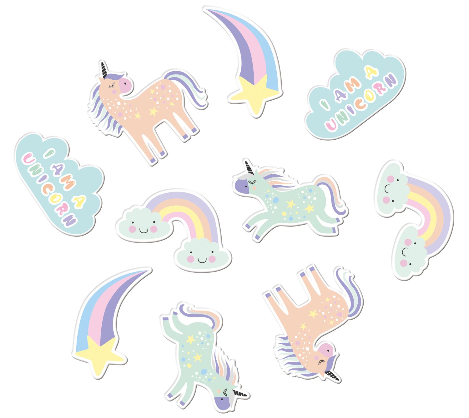 Tafelconfetti XL Unicorns en Rainbows