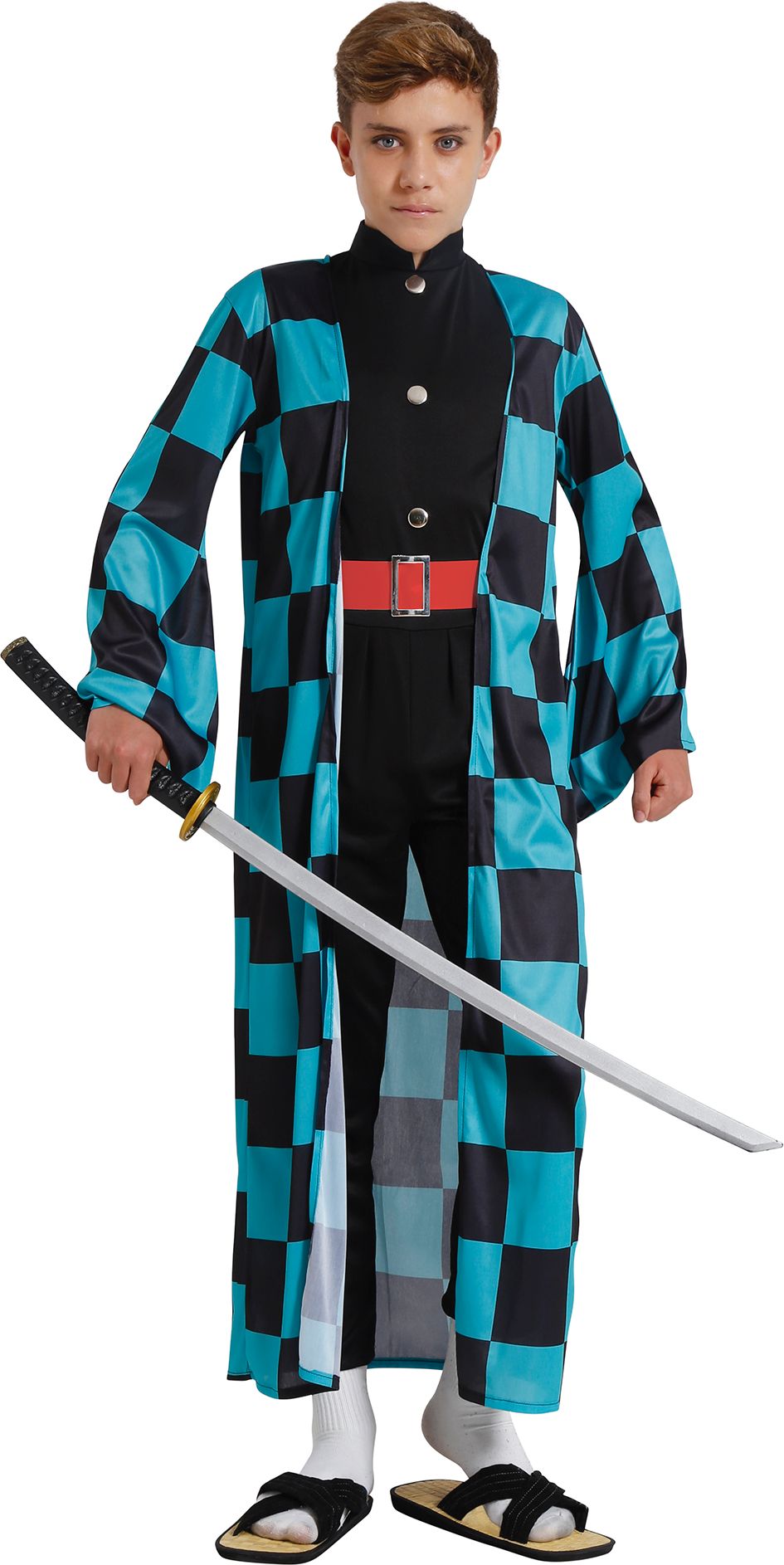 Tanjiro Kamado Outfit Heren 14-16 Jaar