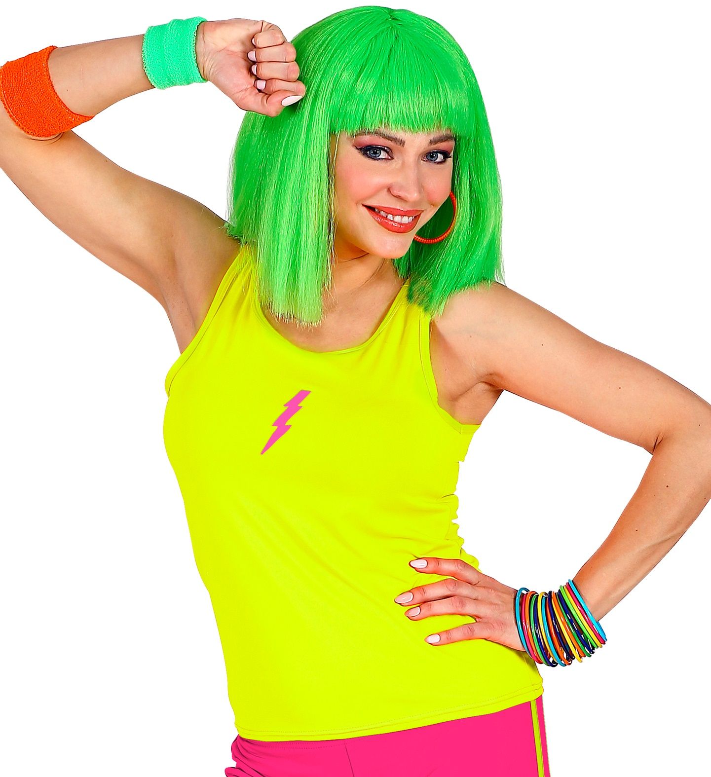 Tanktop geel neon