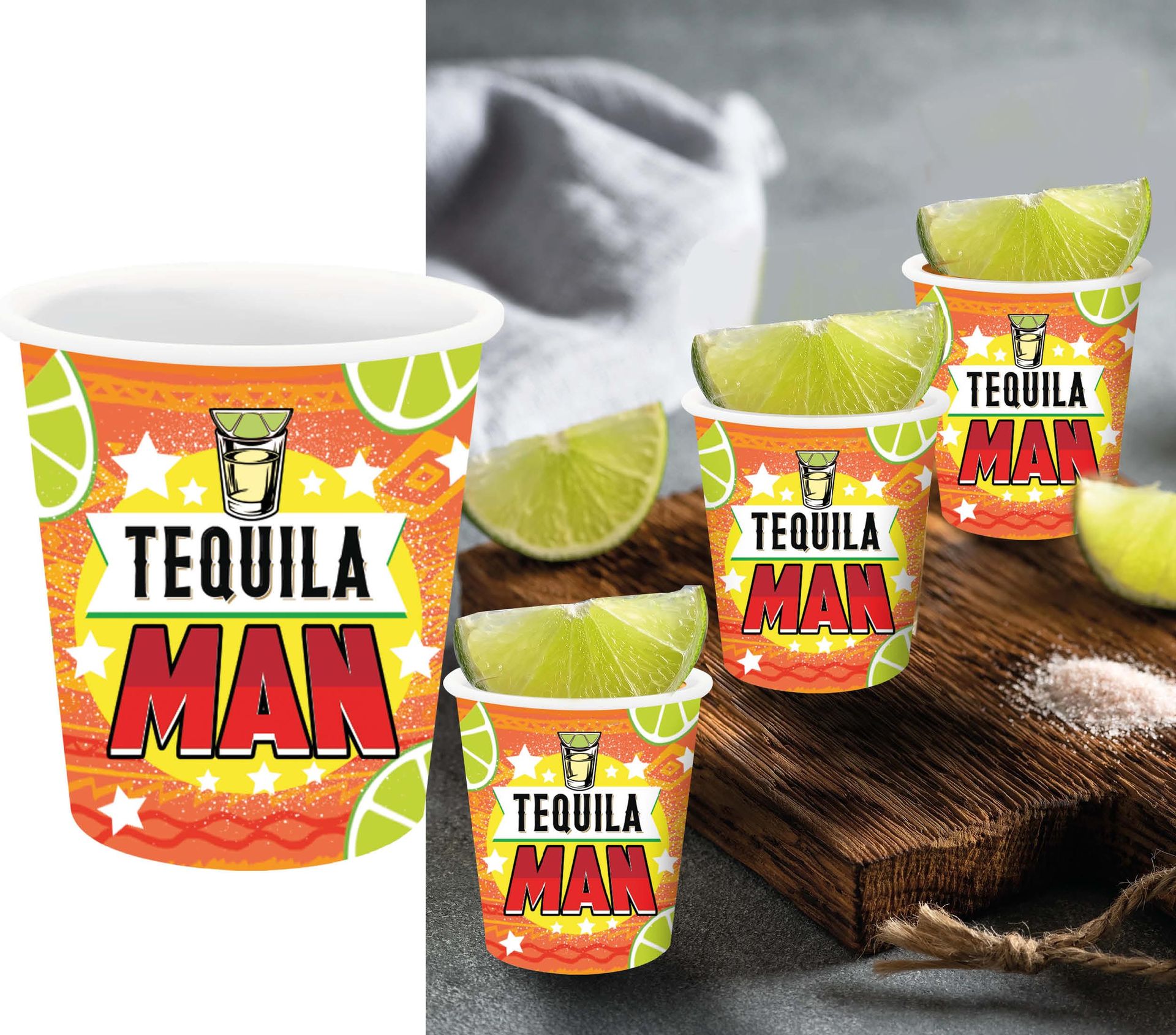 Tequila Man Shotglazen 3 Stuks
