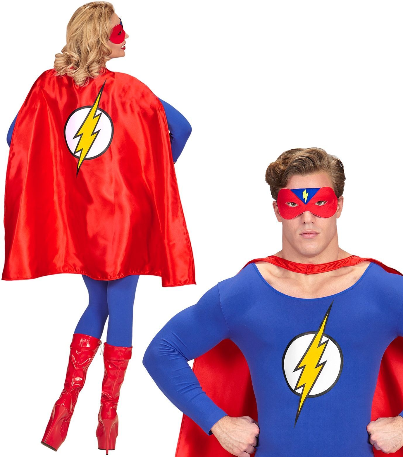 The Flash cape met oogmasker One-size-volwassenen