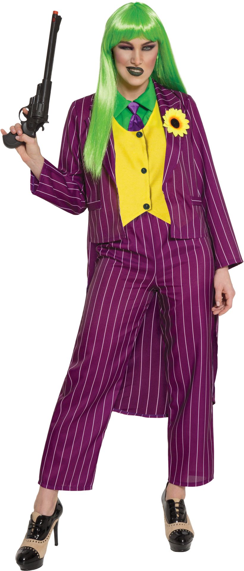 The Joker kostuum vrouw paars