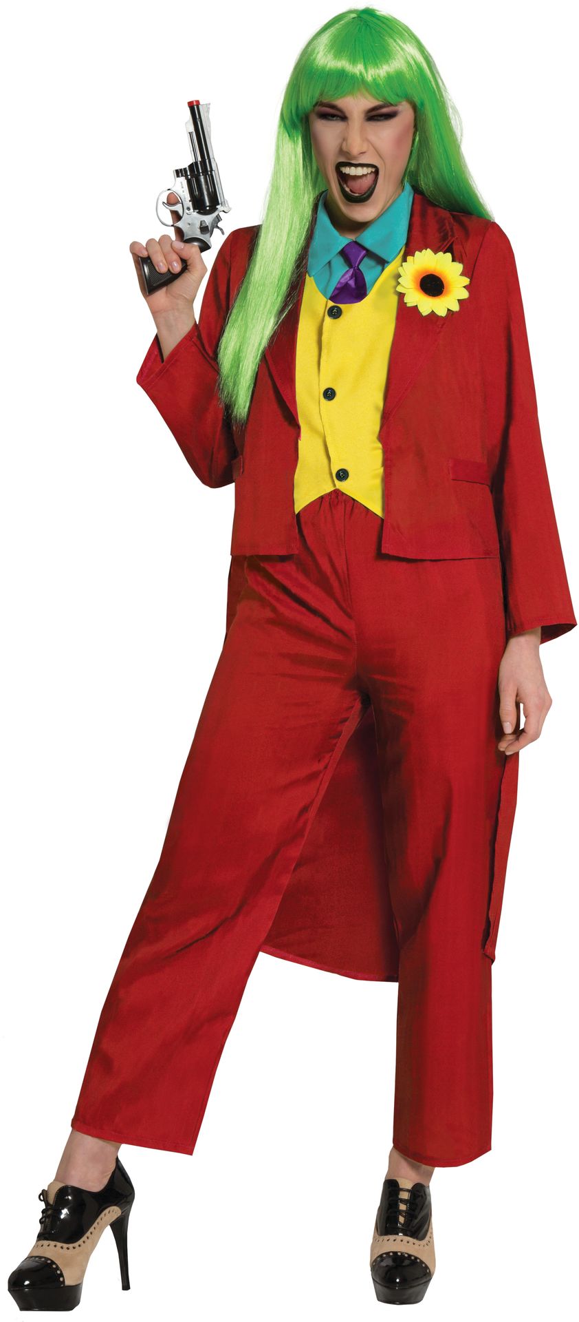 The Joker kostuum vrouw rood