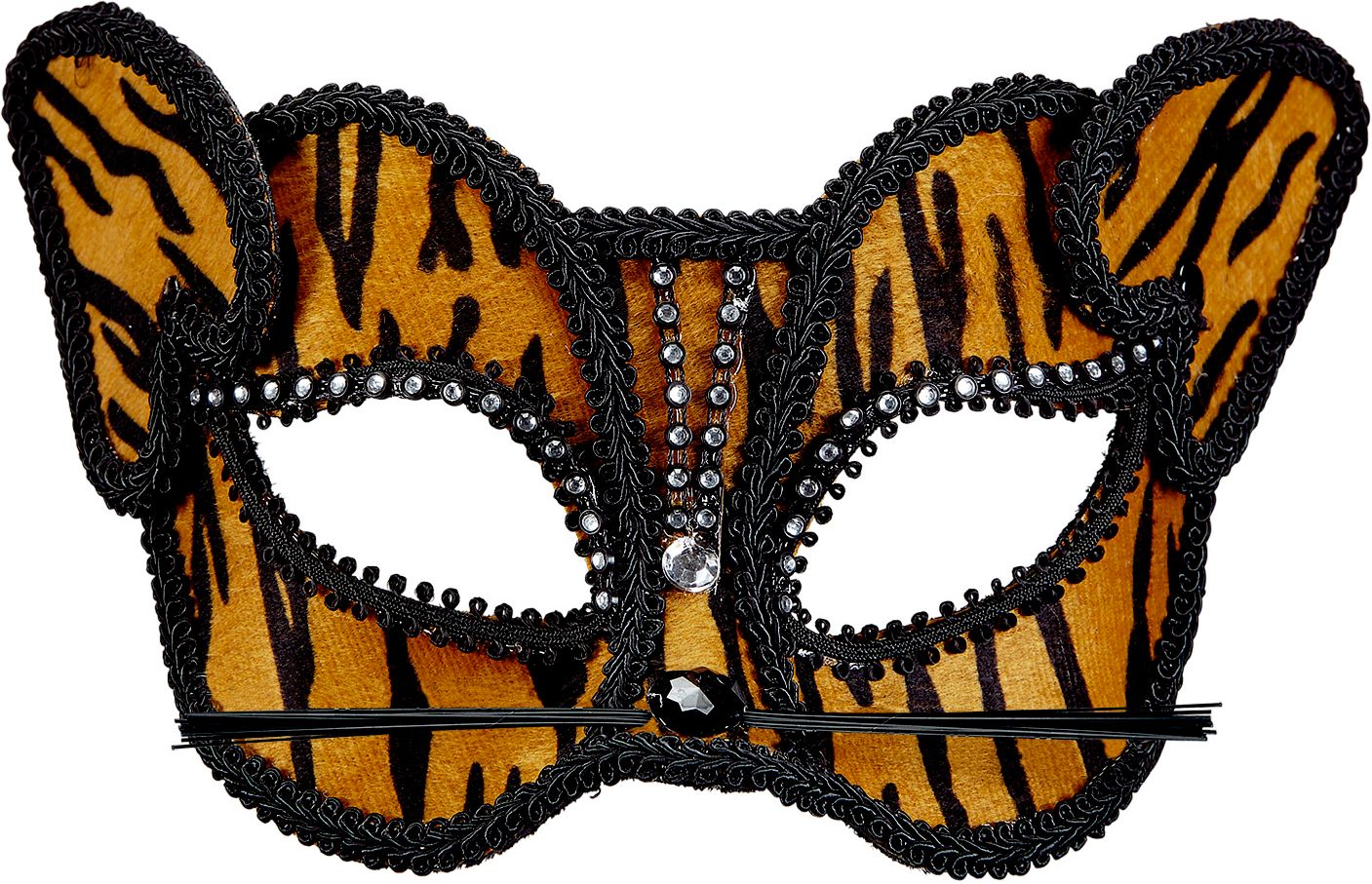 Tijger print oogmasker met strass