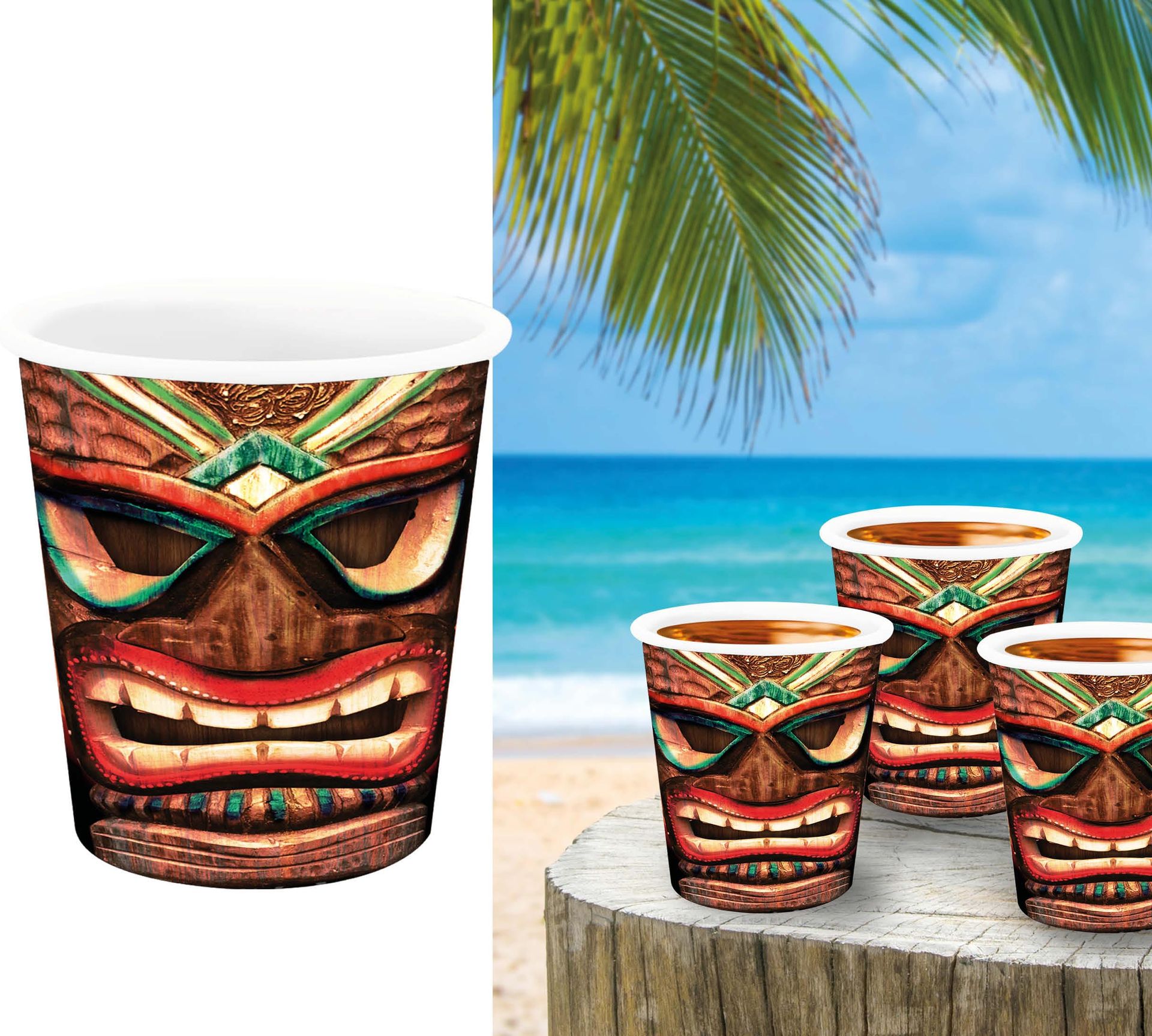 Tiki Hawaii Shotglazen 3 Stuks